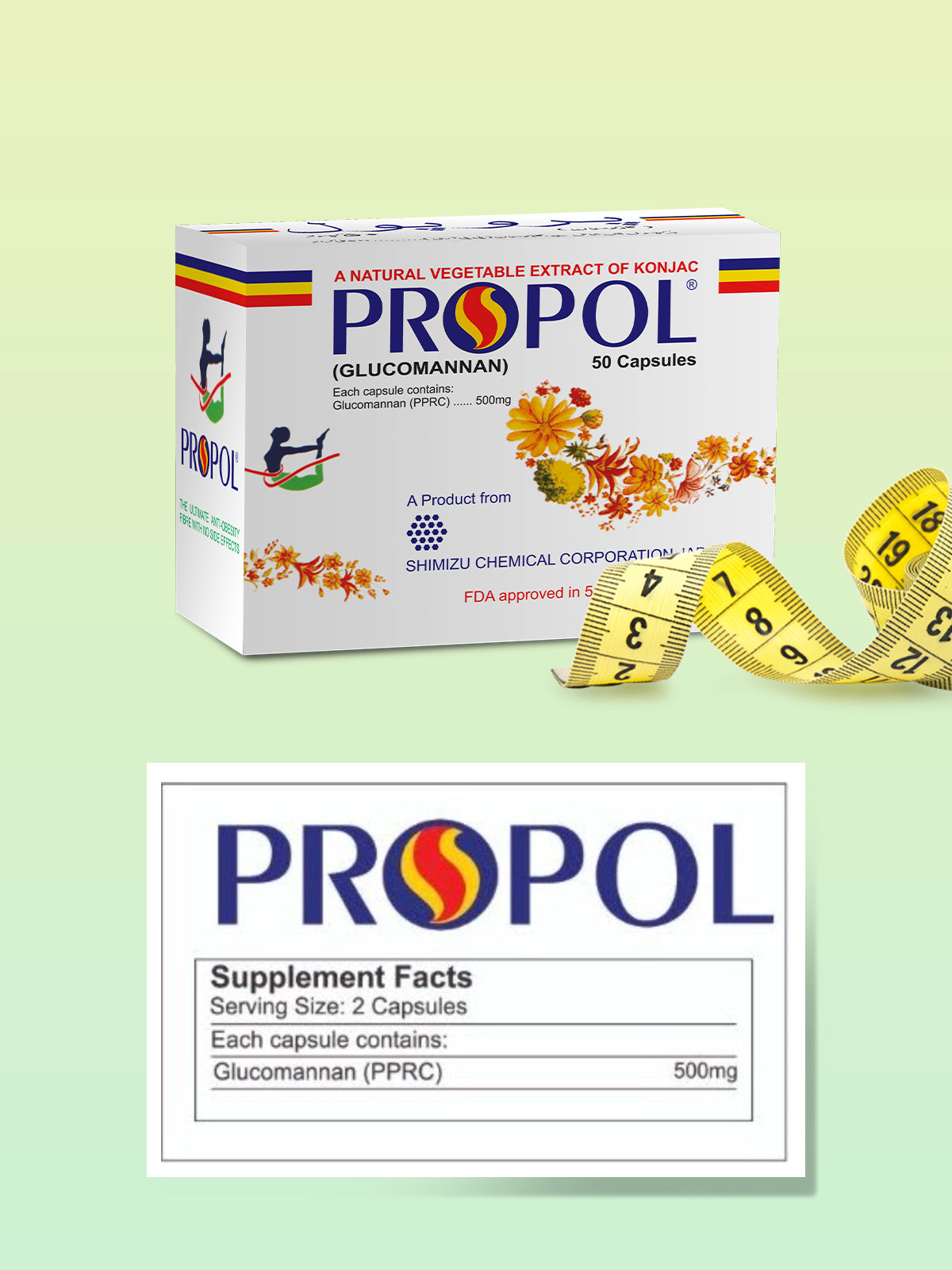 Propol - Glucomannan Capsules for Obesity Control