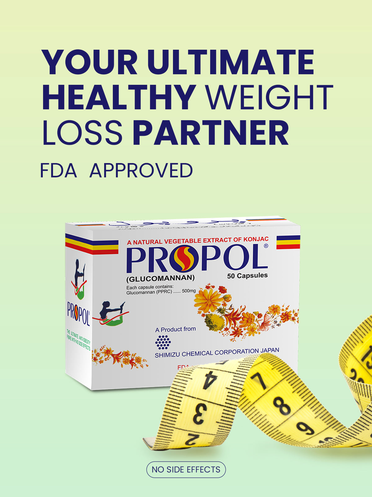 Propol - Glucomannan Capsules for Obesity Control