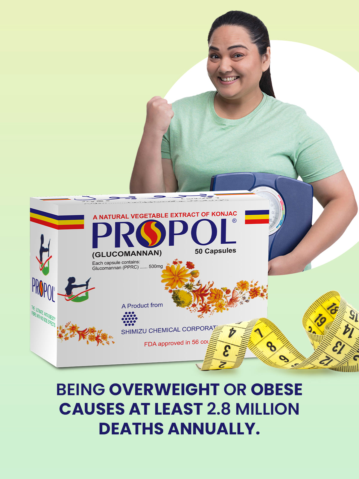 Propol - Glucomannan Capsules for Obesity Control