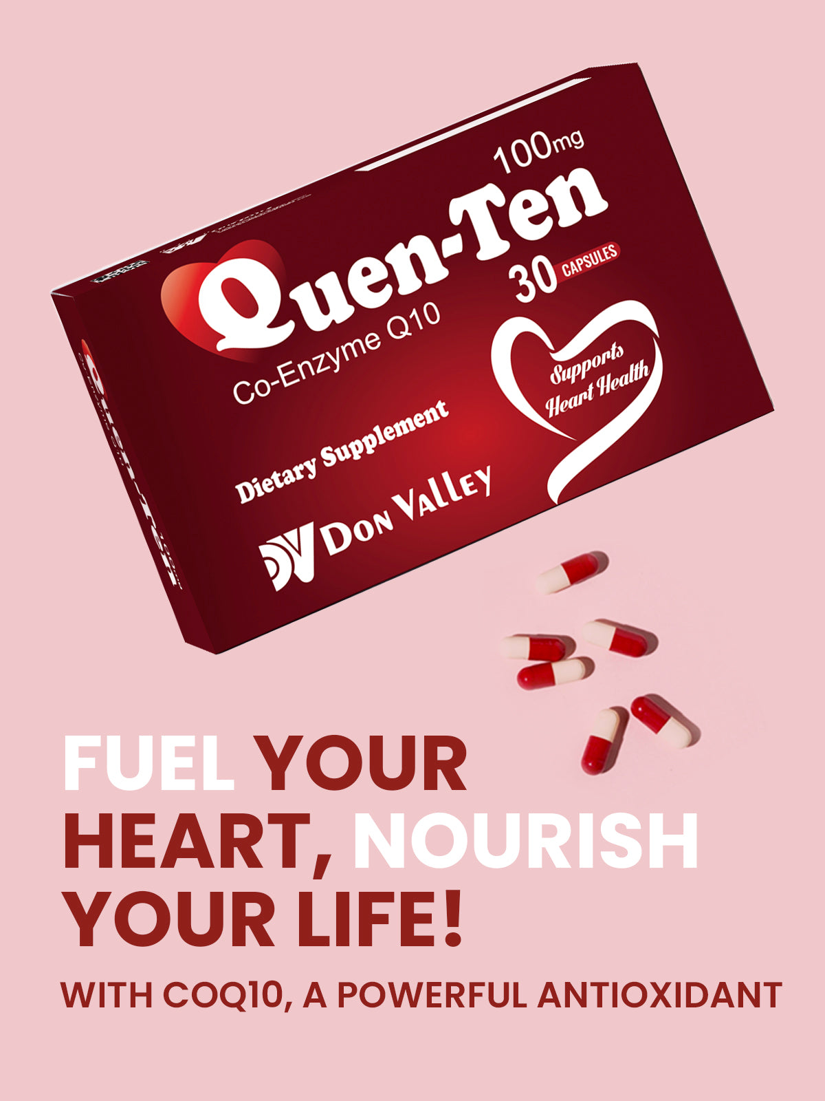 Quen-ten - Co-Enzyme Q10 - Dietary Supplement (100mg)